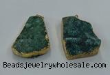 NGP8569 28*45mm - 35*50mm freeform druzy agate pendants wholesale