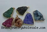 NGP8572 28*45mm - 35*50mm freeform druzy agate pendants wholesale