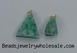 NGP8580 18*25mm - 25*40mm triangle druzy agate pendants wholesale