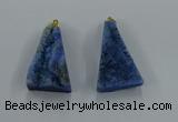 NGP8581 18*25mm - 25*40mm triangle druzy agate pendants wholesale