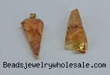 NGP8594 13*40mm - 20*35mm triangle druzy agate pendants wholesale