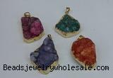 NGP8624 25*30mm - 28*40mm freeform druzy agate pendants wholesale