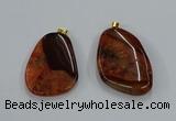 NGP8636 30*45mm - 35*50mm freeform druzy agate pendants wholesale