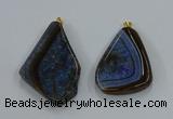 NGP8641 30*45mm - 35*50mm freeform druzy agate pendants wholesale