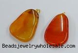 NGP8648 30*45mm - 35*50mm freeform agate pendants wholesale