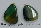 NGP8652 30*45mm - 35*50mm freeform agate pendants wholesale