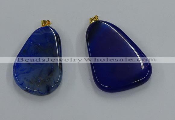 NGP8653 30*45mm - 35*50mm freeform agate pendants wholesale