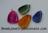 NGP8655 30*45mm - 35*50mm freeform agate pendants wholesale