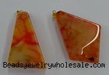 NGP8659 20*40mm - 40*50mm freeform agate pendants wholesale