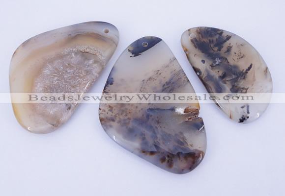 NGP866 5PCS 30-50mm*50-70mm freeform agate gemstone pendants