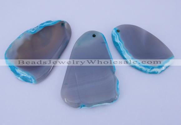 NGP867 5PCS 35-45mm*50-65mm freeform agate gemstone pendants