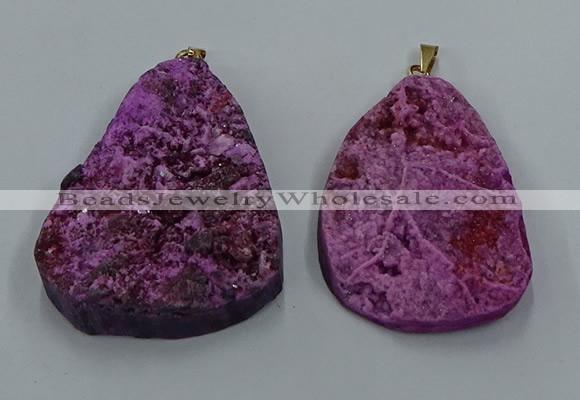 NGP8670 35*55mm - 45*60mm freeform druzy agate pendants wholesale