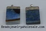 NGP8681 26*36mm rectangle druzy agate pendants wholesale