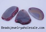 NGP869 5PCS 35-40mm*55-65mm freeform agate gemstone pendants