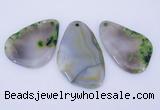 NGP871 5PCS 35-45mm*55-70mm freeform agate gemstone pendants