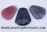 NGP873 5PCS 35-40mm*45-50mm trapezoid agate gemstone pendants