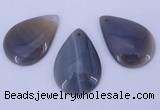 NGP875 5PCS 28*38mm flat teardrop agate gemstone pendants wholesale