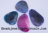 NGP876 5PCS 40-45mm*50-70mm freeform agate gemstone pendants