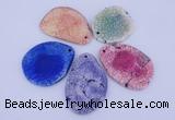 NGP877 5PCS 40-50mm*50-70mm freeform agate gemstone pendants