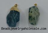 NGP8850 20*25mm - 30*40mm nuggets agate gemstone pendants