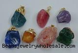 NGP8853 20*25mm - 30*40mm nuggets agate gemstone pendants