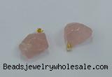 NGP8856 20*25mm - 30*40mm nuggets rose quartz pendants wholesale