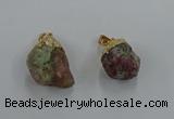 NGP8866 20*25mm - 30*40mm nuggets tourmaline gemstone pendants