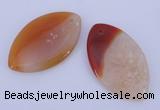 NGP892 5PCS 30*50 marquise agate druzy geode gemstone pendants