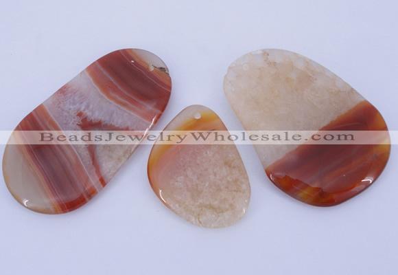 NGP895 5PCS 30-45mm*40-65mm freeform agate druzy geode gemstone pendants