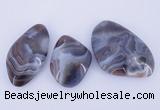 NGP935 2PCS 35-45mm*45-65mm nuggets botswana agate gemstone pendants