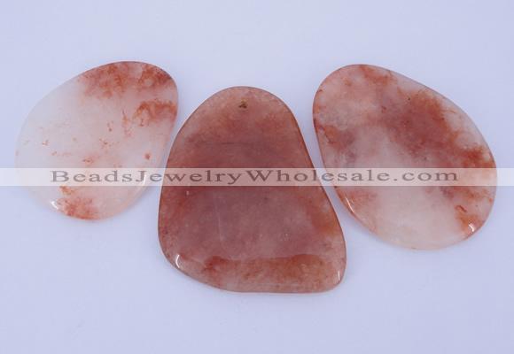 NGP950 5PCS 35-55mm*50-65mm freeform red quartz gemstone pendants