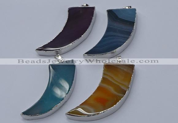 NGP9508 22*60mm - 25*65mm horn agate gemstone pendants wholesale