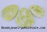 NGP951 5PCS 35-50mm*45-65mm freeform lemon jade gemstone pendants