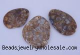 NGP955 5PCS 35-55mm*50-65mm freeform jasper gemstone pendants