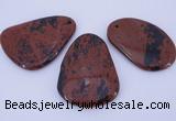 NGP957 5PCS 35-45mm*50-65mm freeform mahogany obsidian gemstone pendants