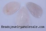 NGP959 5PCS 35-45mm*50-65mm freeform rose quartz gemstone pendants