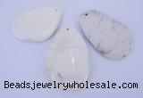 NGP960 5PCS 35-45mm*50-65mm freeform white howlite turquoise pendants