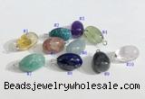 NGP9703 9*15mm teardrop  mixed gemstone pendants wholesale