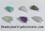 NGP9705 11*16mm arrowhead  mixed gemstone pendants wholesale