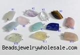 NGP9706 10*16mm horn-shaped  mixed gemstone pendants wholesale