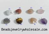 NGP9707 11mm faceted star-shaped  mixed gemstone pendants wholesale