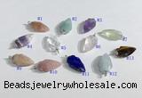 NGP9708 9*15mm arrowhead-shaped  mixed gemstone pendants wholesale