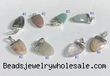 NGP9716 11*16mm arrowhead-shaped  mixed gemstone pendants wholesale