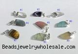 NGP9722 11*16mm horn-shaped  mixed gemstone pendants wholesale