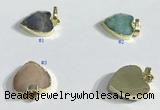 NGP9727 14mm heart-shaped  mixed gemstone pendants wholesale