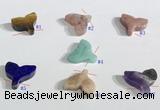 NGP9740 14*14mm fishtail-shaped  mixed gemstone pendants wholesale