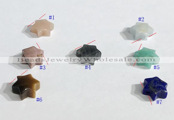 NGP9742 10mm star-shaped  mixed gemstone pendants wholesale