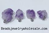 NGP9753 15*20mm-20*30mm freeform amethyst pendants wholesale