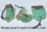 NGP9758 20*40mm-30*55mm freeform Australia chrysoprase pendants