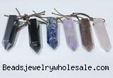 NGP9765 12*40mm-15*55mm sticks mixed gemstone pendants